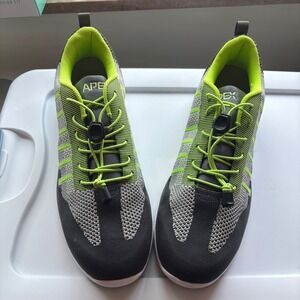 Apex Men's US 15 NEW Wide Lime Knit Lace Up Gym Shoe Athletic Casual Non Slip